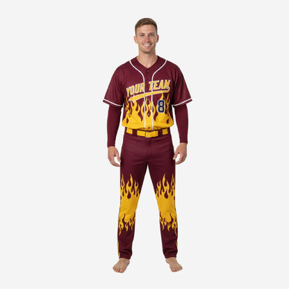 Personalized Baseball Uniform Set - Custom Jersey Pants Sublimation Team