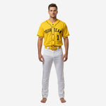 Personalized Baseball Uniform in Yellow - Custom Jersey & Pants Complete Set