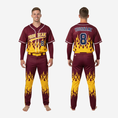 Personalized Baseball Uniform Set - Custom Jersey Pants Sublimation Team