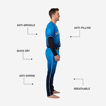 Custom Baseball Uniform - Complete Jersey Pants Set Team Name Number