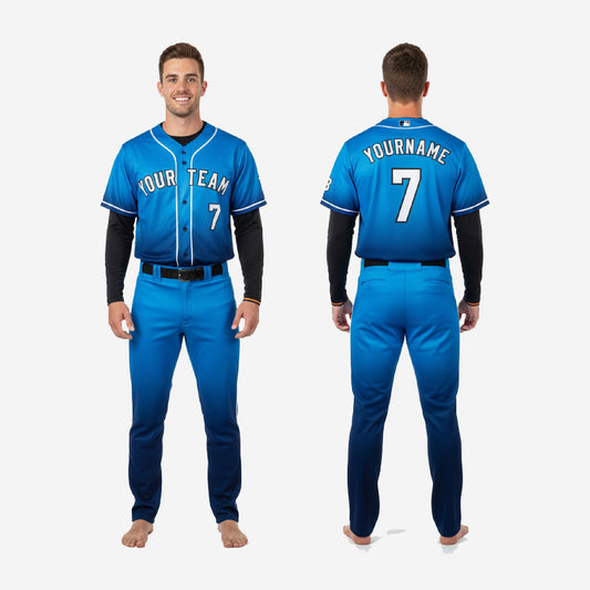 Custom Baseball Uniform - Complete Jersey Pants Set Team Name Number
