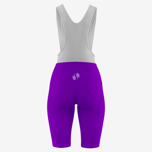 Personalized Purple Women’s Cycling Bib Shorts – Ultimate Ride Comfort - K2 Sportswear | Custom Sports Uniforms & Apparels - K2 Sportswear