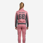 Custom Cheerleading Pink Warmup Set - Full Zip Jacket & Pants Team Name Design
