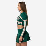 Custom Competition Cheerleading Uniform - Long Sleeve Crop Top & Skirt with Team Customization