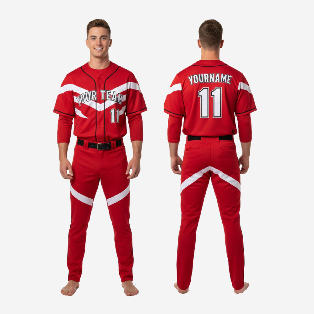 Custom Baseball Uniform - Complete Jersey Pants Set Team Name Number