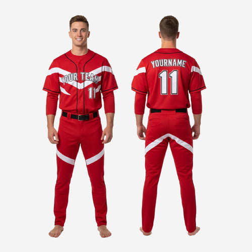 Custom Baseball Uniform - Complete Jersey Pants Set Team Name Number