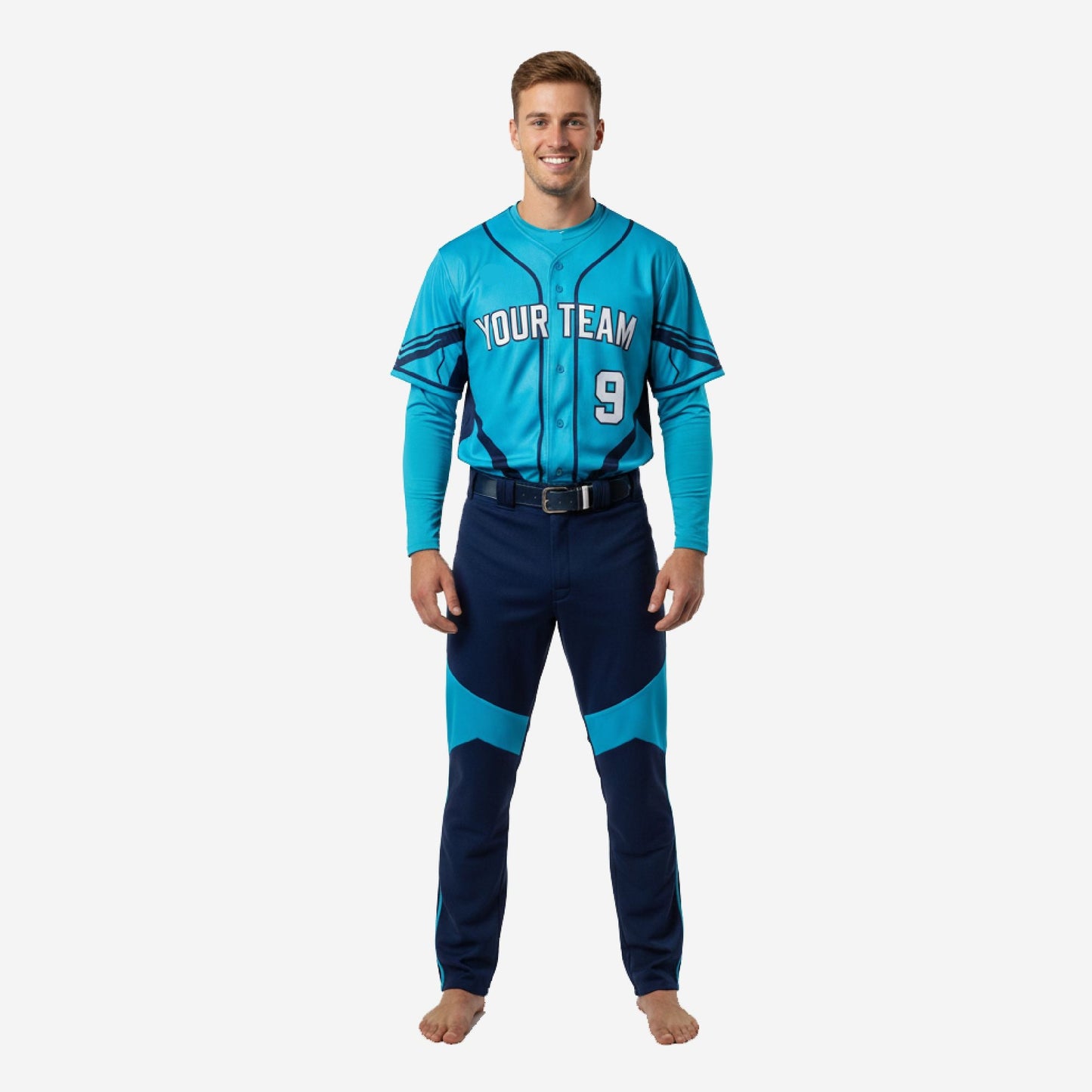 Custom Baseball Uniform - Complete Jersey Pants Set Team Name Number