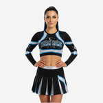 Custom Competition Cheerleading Uniform - Long Sleeve Crop Top & Skirt with Team Customization