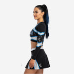Custom Competition Cheerleading Uniform - Long Sleeve Crop Top & Skirt with Team Customization