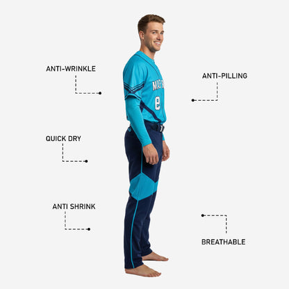 Custom Baseball Uniform - Complete Jersey Pants Set Team Name Number