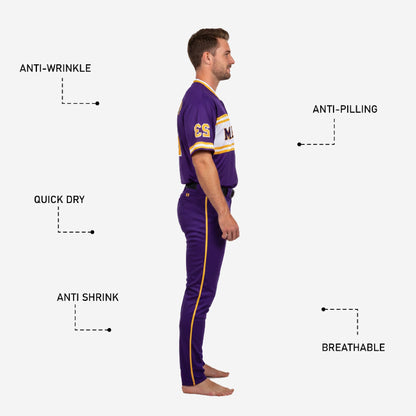 Personalized Baseball Team Uniform - Custom Jersey & Pants Set in Purple