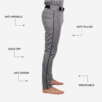 Custom Baseball Pants - Custom Team Colors Uniform Pants in Gray