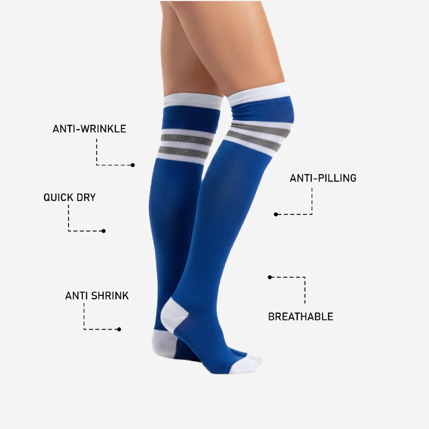 Personalized Cheer Knee High Socks - Custom Athletic Socks