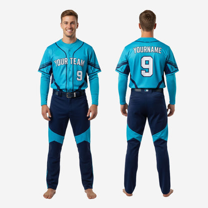 Custom Baseball Uniform - Complete Jersey Pants Set Team Name Number