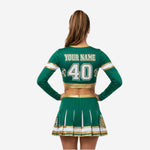 Custom Competition Cheerleading Uniform - Long Sleeve Crop Top & Skirt with Team Customization