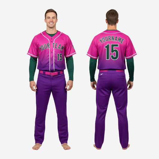 Custom Baseball Uniform - Complete Jersey Pants Set Team Name Number