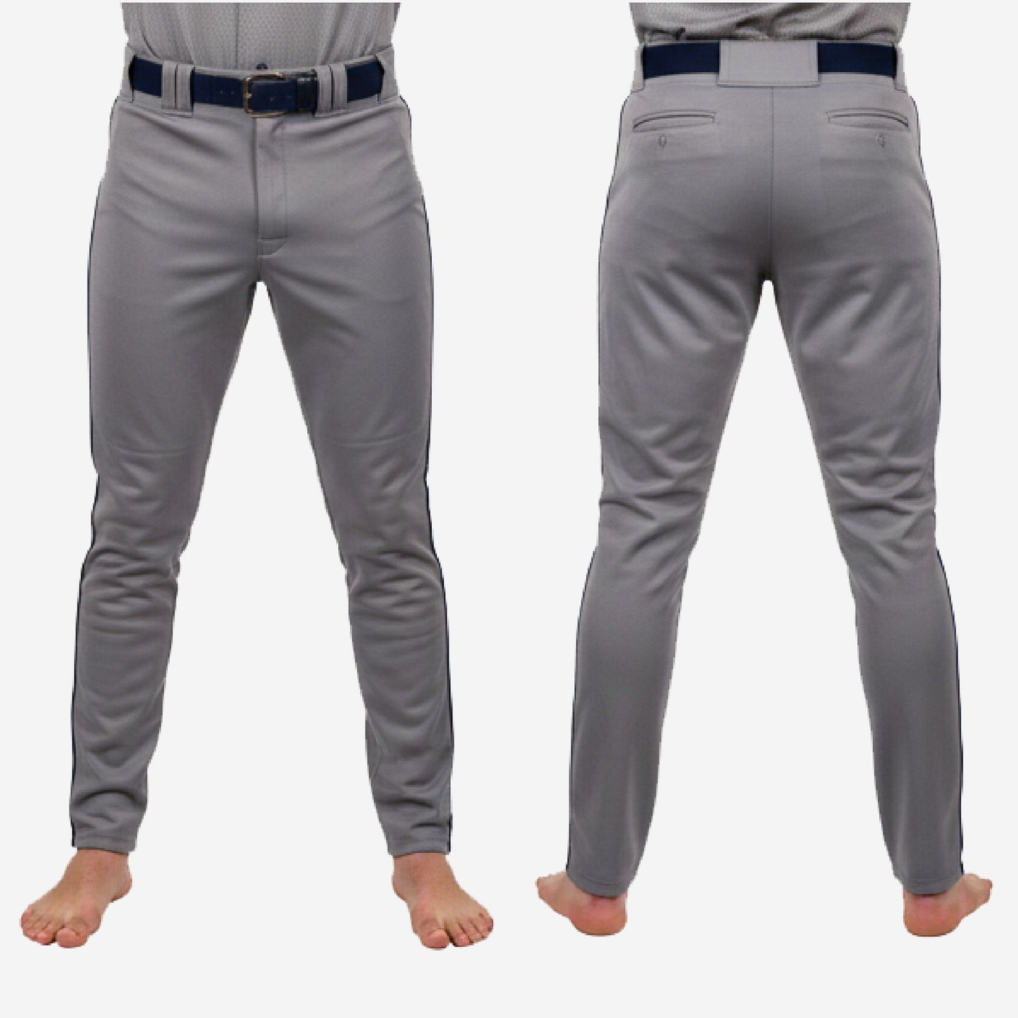 Custom Baseball Pants - Custom Team Colors Uniform Pants in Gray