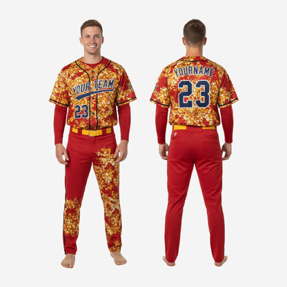 Custom Baseball Uniform - Complete Jersey Pants Set Team Name Number