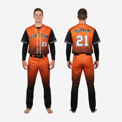 Custom Baseball Uniform - Complete Jersey Pants Set Team Name Number