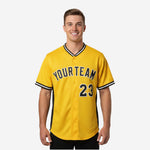Custom Baseball Jersey - Full Button Baseball Jersey Team Name & Number