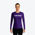 Custom Cheerleading Shell - Purple Long Sleeve Sublimation Print