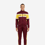 Custom Cheerleading Maroon Warmup Set - Full Zip Jacket & Pants Team Name Design