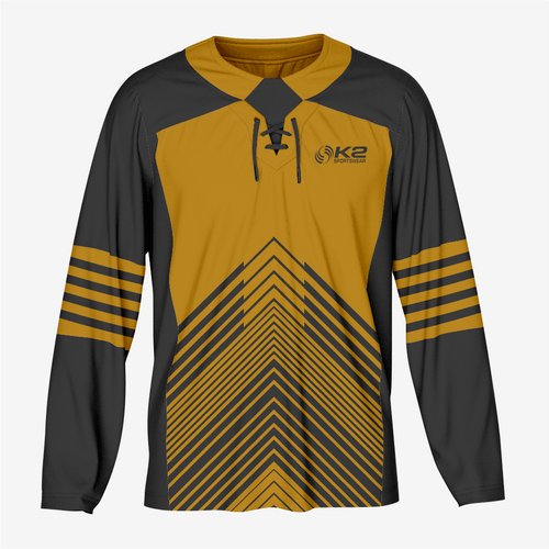 Custom Gold/Black Ice Hockey Jersey – Pro Quality - K2 Sportswear | Custom Sports Uniforms & Apparels - K2 Sportswear