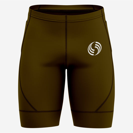 Men's Custom Performance Dark Brown Cycling Shorts