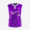 Premium Purple Sleeveless Softball Jersey with 2 Buttons