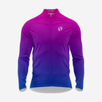 Men's Long Sleeve Cycling Jersey in Purple and Black - K2 Sportswear | Custom Sports Uniforms & Apparels - K2 Sportswear