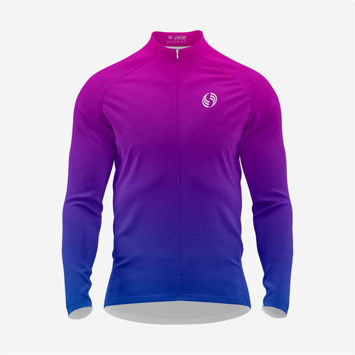 Men's Long Sleeve Cycling Jersey in Purple and Black - K2 Sportswear | Custom Sports Uniforms & Apparels - K2 Sportswear