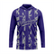 Baseball T-Shirt Hoodie in Midnight Blue and Grey
