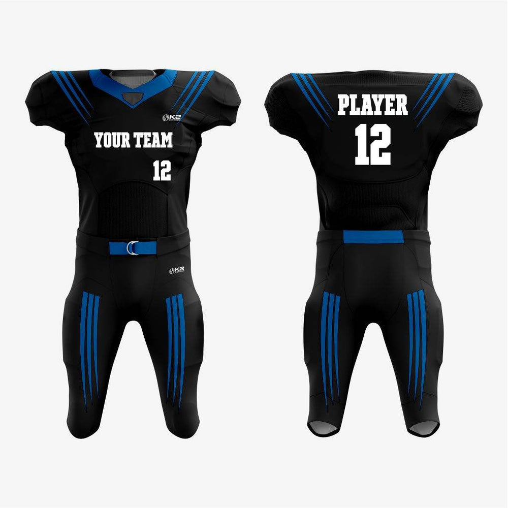 Black/Dark Blue American Football Kit for Men/Women/Youth