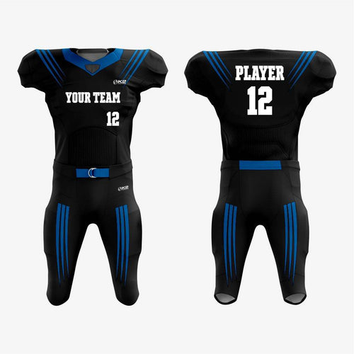 Black/Dark Blue American Football Kit for Men/Women/Youth - K2 Sportswear | Custom Sports Uniforms & Apparels - K2 Sportswear