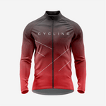 Men’s Long Sleeve Cycling Top and Bib Shorts Set - Red & Gray - K2 Sportswear | Custom Sports Uniforms & Apparels - K2 Sportswear