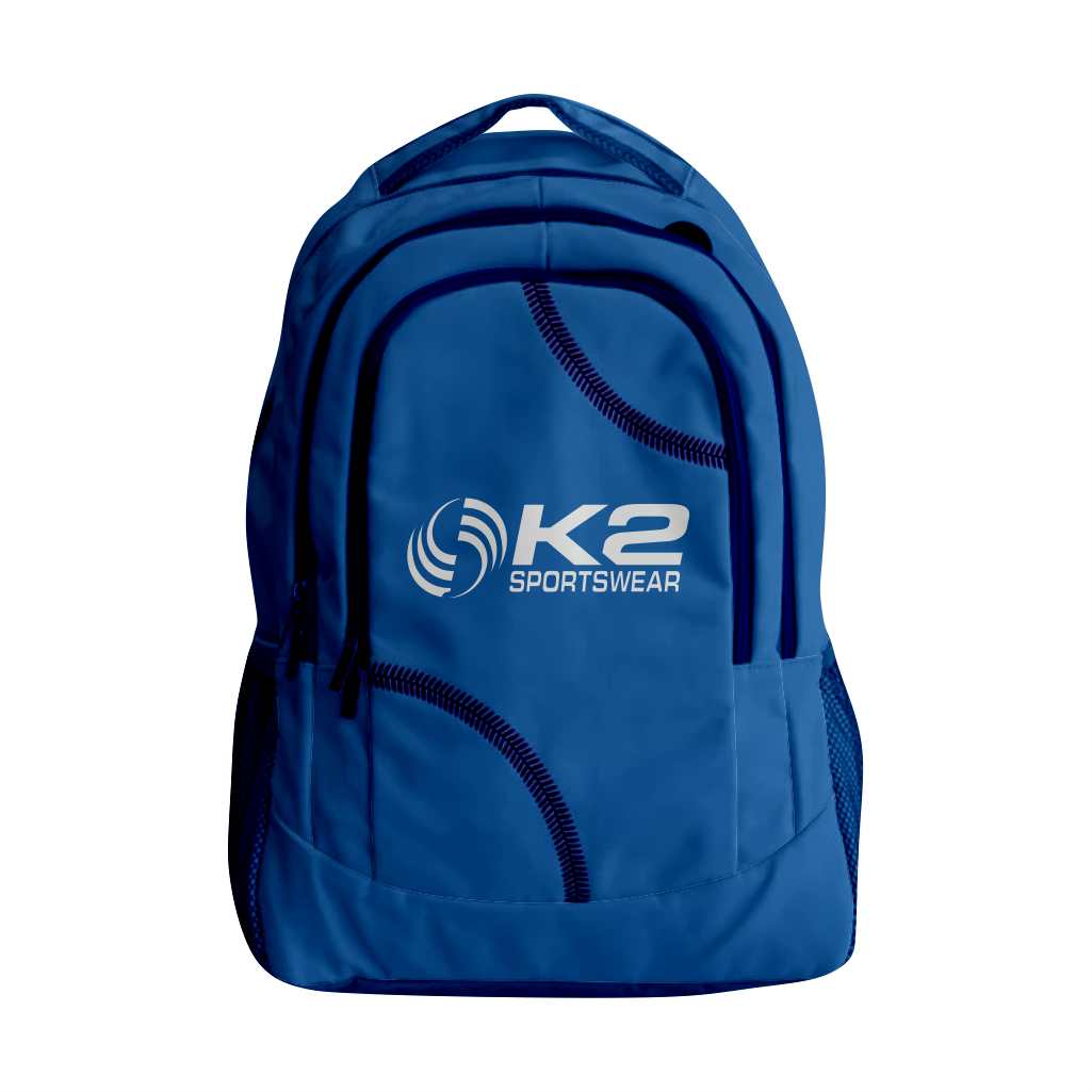 Custom Baseball Backpack in Medium Blue