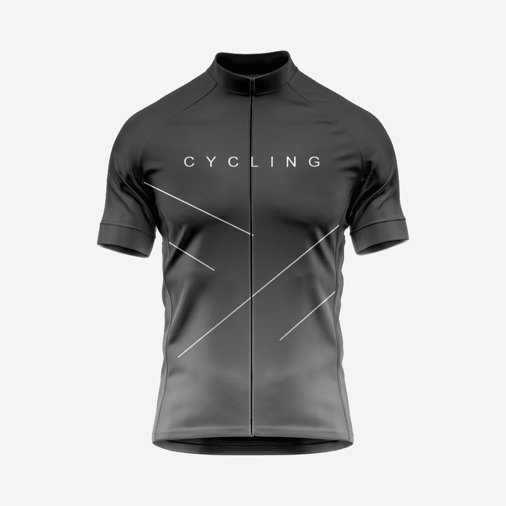 Men’s Cycling Short Sleeve Jersey Performance Road Bike Apparel - Gray