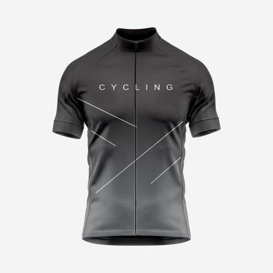 Men’s Cycling Short Sleeve Jersey Performance Road Bike Apparel - Gray