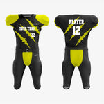 Black/Yellow Personalized American Football Uniform for Men/Women/Youth - K2 Sportswear | Custom Sports Uniforms & Apparels - K2 Sportswear