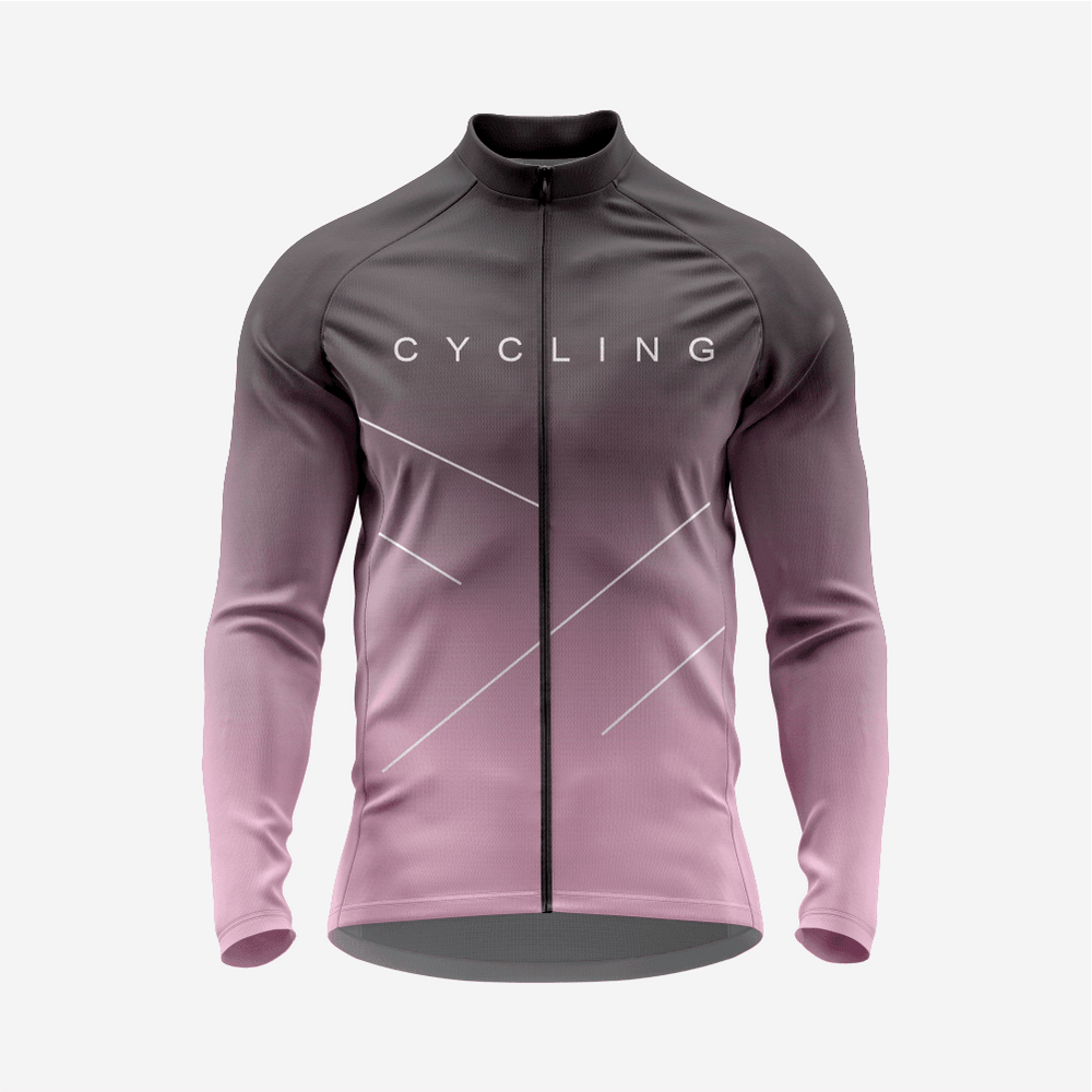 Men’s Pastel Purple Long Sleeve Cycling Jersey for Road Riders
