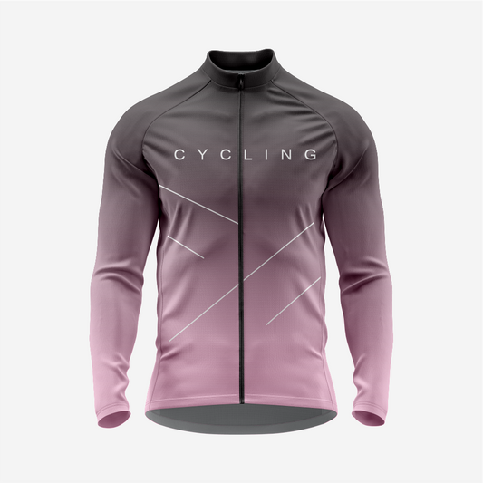 Men’s Pastel Purple Long Sleeve Cycling Jersey for Road Riders