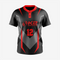 Custom Red/Black Softball 2-Button Jersey for Men/Women