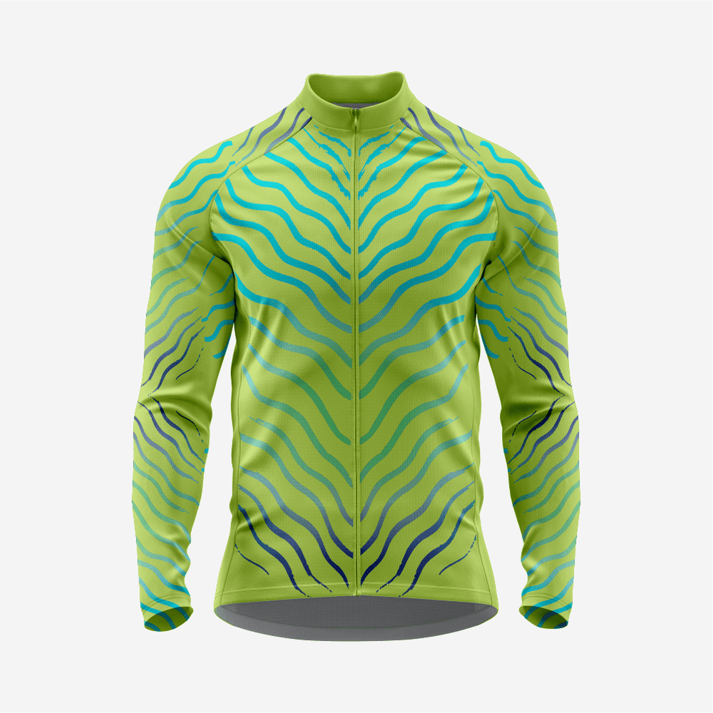 Olive Men’s Long Sleeve Cycling Jersey Durable Bicycle Jerseys Mens