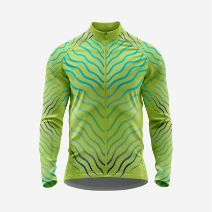 Olive Men’s Long Sleeve Cycling Jersey Durable Bicycle Jerseys Mens