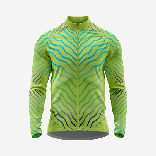 Olive Men’s Long Sleeve Cycling Jersey Durable Bicycle Jerseys Mens