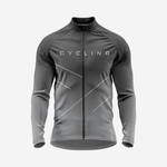 Men's Long Sleeve Cycling Jersey and Bib Shorts Outfit - Gray - K2 Sportswear | Custom Sports Uniforms & Apparels - K2 Sportswear