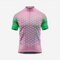 Short Sleeve Cycling Jersey Men | Hexagon Pattern Bike Shirt