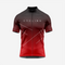 Men’s Cycling Short Sleeve Jersey Performance Road Bike Apparel - Dark Red