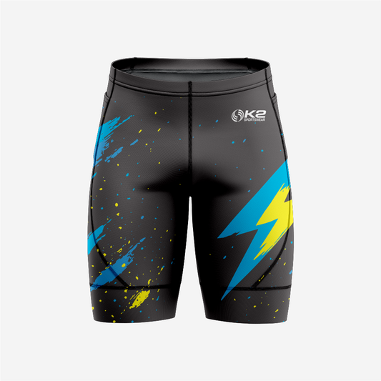 Mens Padded Bicycle Shorts with Breathable Compression Fabric