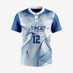 Men/Women Custom Softball 2 Button Uniform in Greenish Blue - K2 Sportswear | Custom Sports Uniforms & Apparels - K2 Sportswear